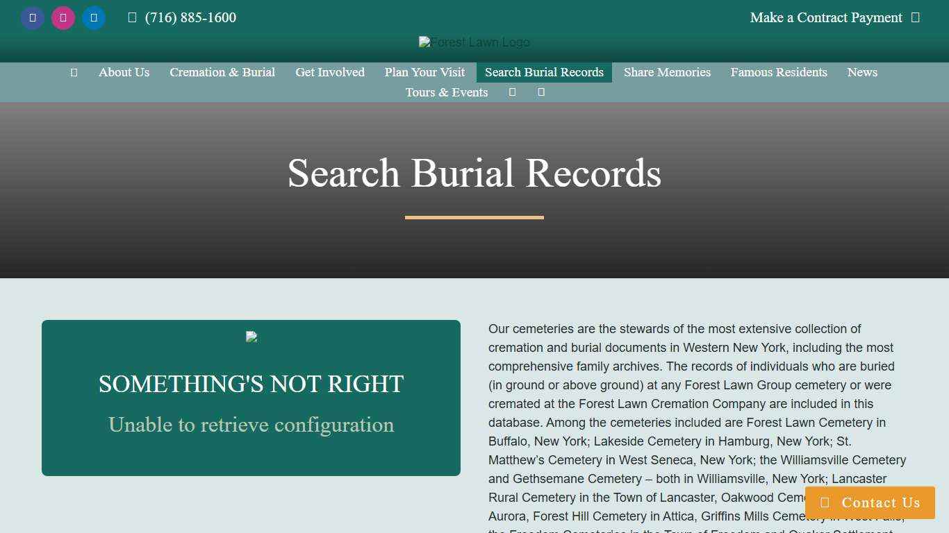 Search Burial Records - Forest Lawn - Buffalo, NY